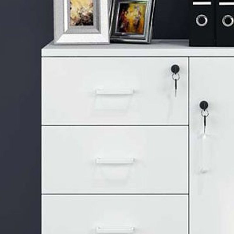 Nordic Style File Cabinets Key Lock Solid Wood Vertical Filing Cabinet Office