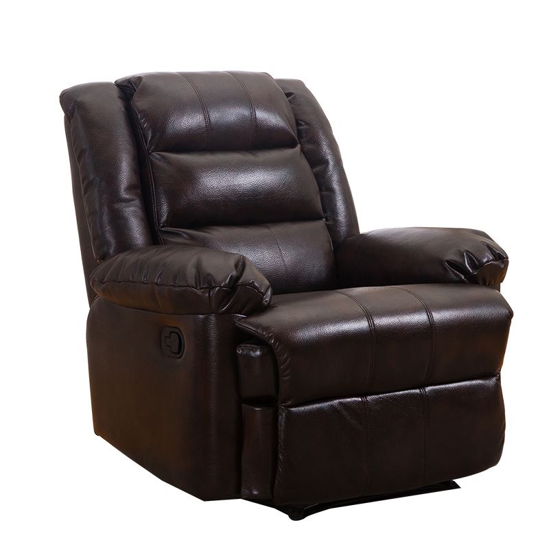 Traditional Recliner Chair Solid Color Standard Recliner with Independent Foot