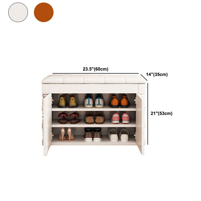 Rectangle 13.8" Wide Entryway Bench Cushioned Upholstered Bench in Manufactured Wood