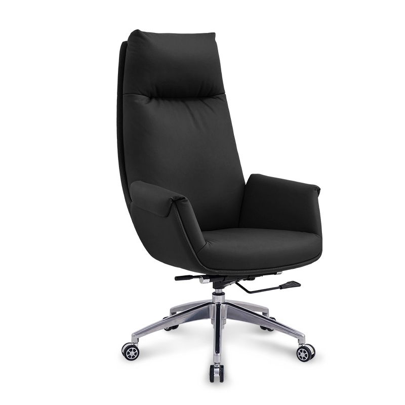 Modern Ergonomic Office Chair with High Back Chrome Metal Frame Executive Task Chair