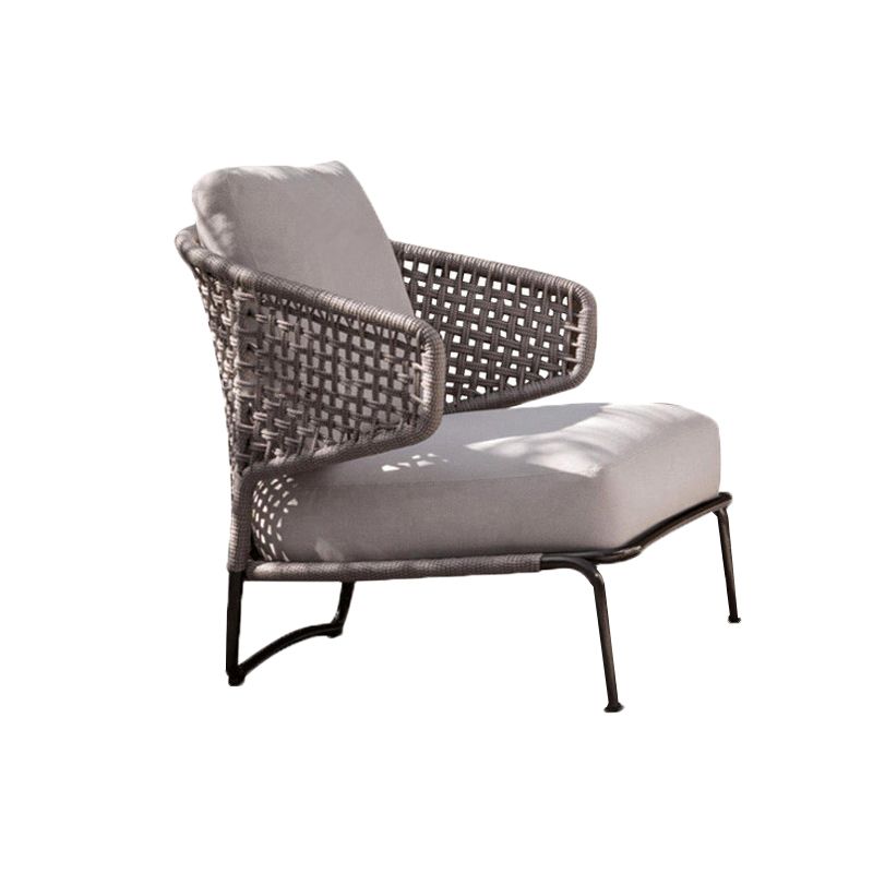 Tropical Outdoor Chair with Removable Water Repellent Finish Cushion