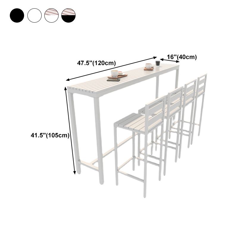 Rectangle Bar Dining Table Industrial Bar Dining Table with Trestle Base