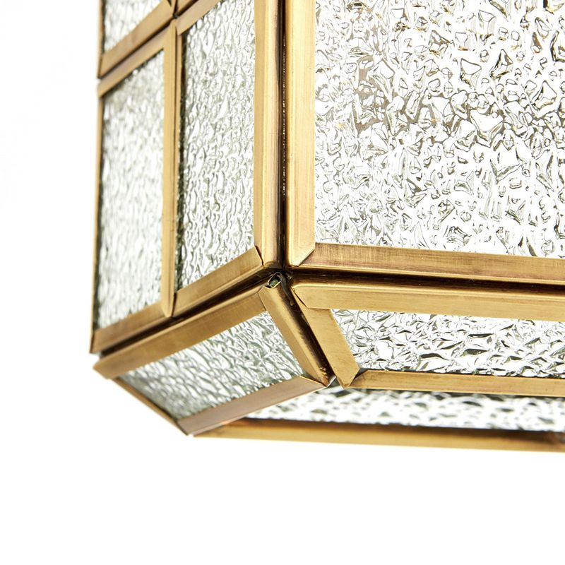 Gouden lantaarn hangende lamp traditioneel helder matglas 6,5 "/8" breed 1 lichte woonkamer plafond ophanging licht