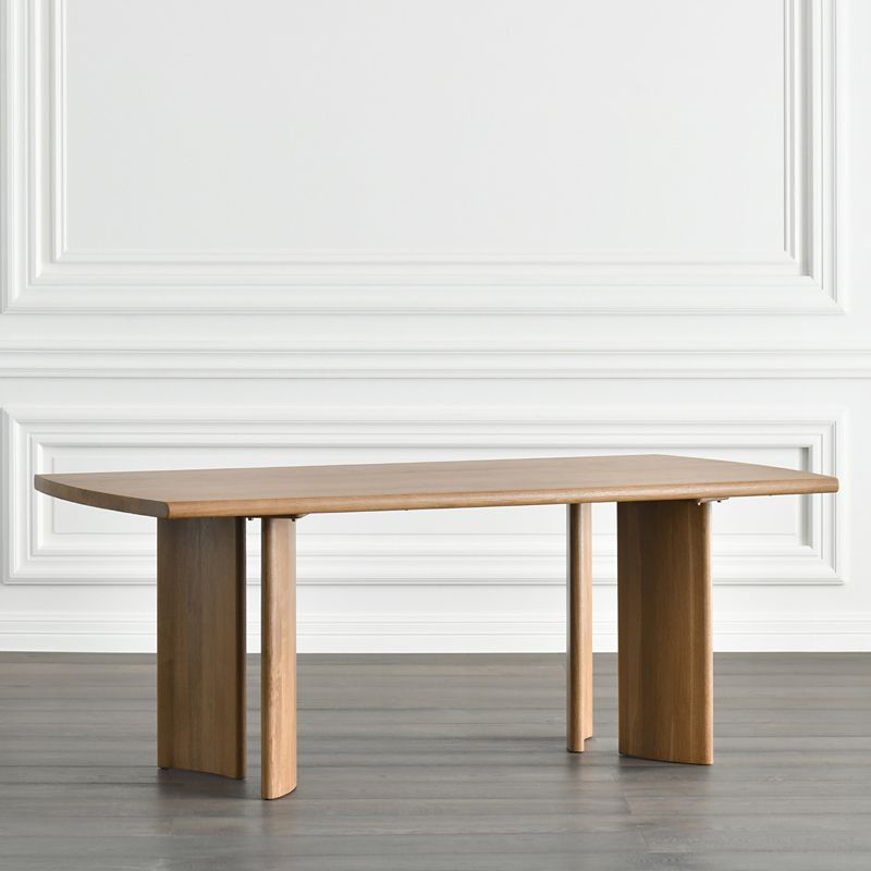 Solid Wood Contemporary Rectangular Table Wood Top Table for Dining Room