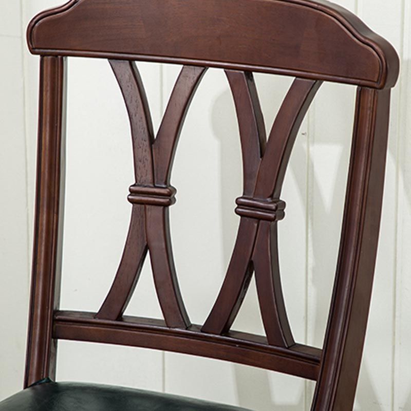 Contemporary Wood Dining Chair Cross Back Side Chair in Matte Finish for Indoor