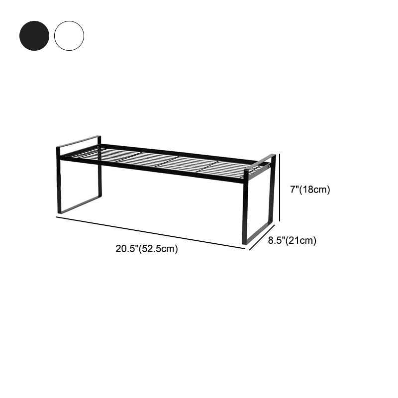 Contemporary Style Metal Bookshelf Open Back Bookcase for Home Office