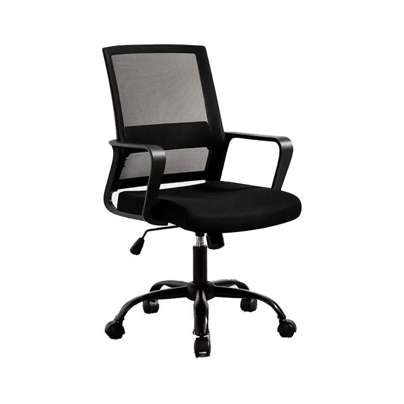 Fixed Arms Office Chair Tilt Mechanism Modern Ergonomic Desk Chair with Wheels