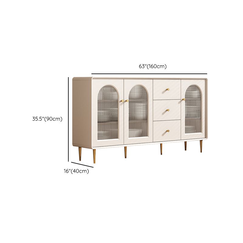 Modern Style Sideboard Wood Side Board with Cabinets and Drawers