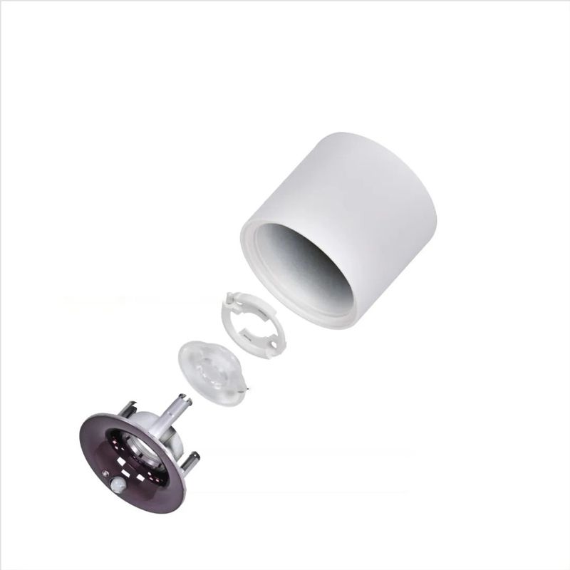 Modern in Black / White Flush 1 - Light Cylinder LED Ceiling Mount