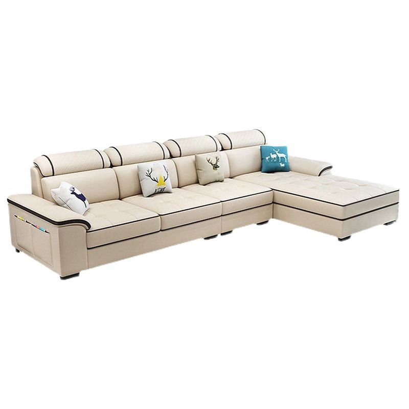 Pillow Top Arm Sofa and Chaise Cushions Back Sectionals with Storage