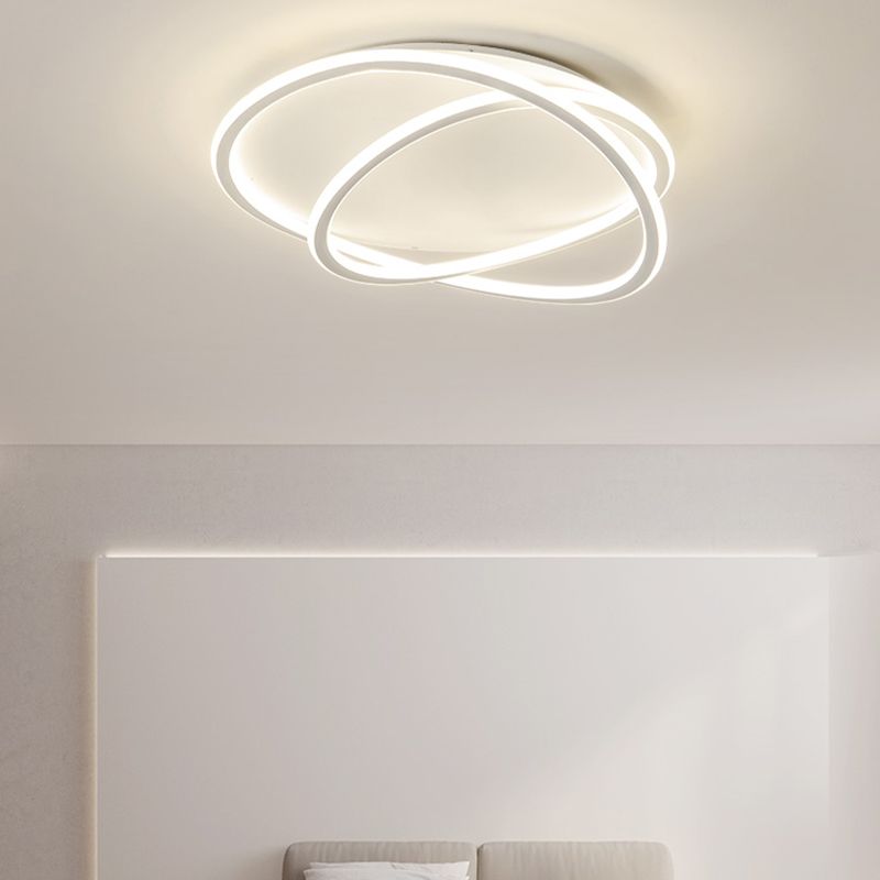 Strip Shape Ceiling Light White LED Ceiling Mount Light with Silica Gel Shade for Bedroom