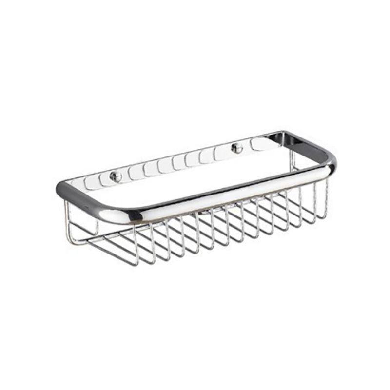 Polished Chrome Modern Bathroom Accessory Set Silver Towel Bar/Bath Shelf