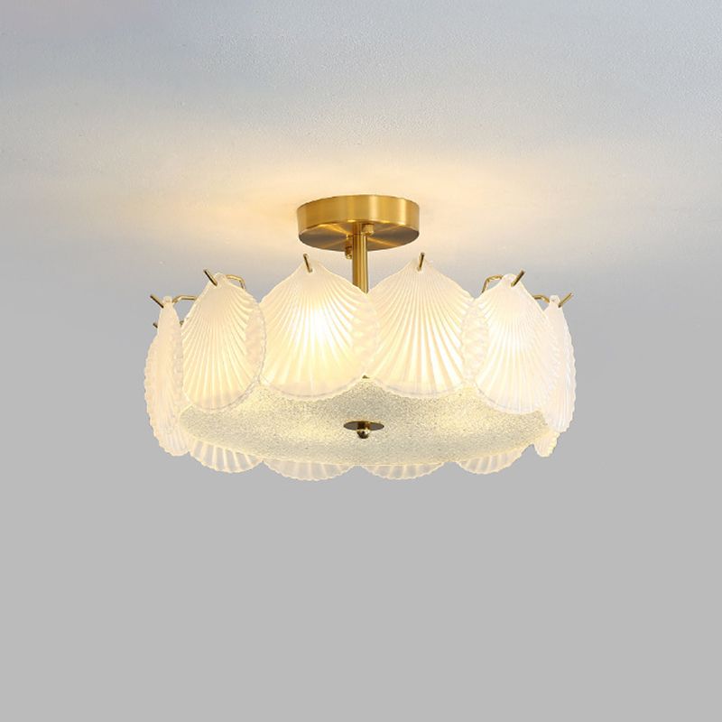 Creative Ceiling Light Simple Glass Flush Mount Light Fixture for Bedroom