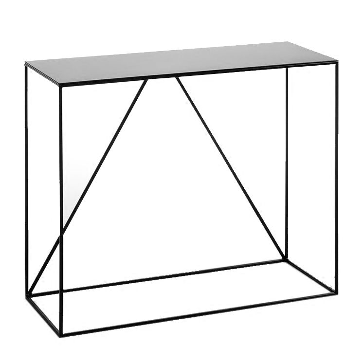 Iron Rectangle Console Table 1-shelf 29.53" Tall Accent Table for Hall