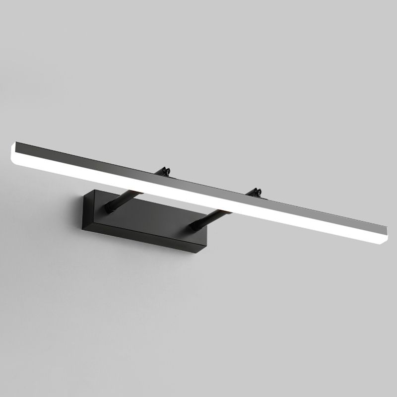 Modern Minimalist Style Linear Wall Mounted Vanity Lights Metal 1 Light Vanity Lighting Ideas for Bathroom