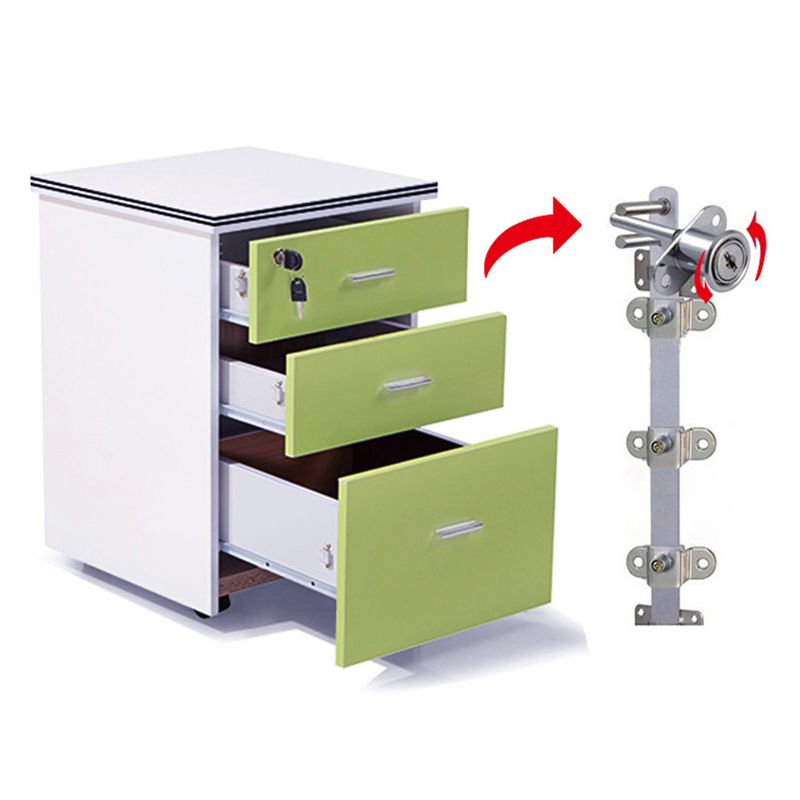 Modern Cabinet Wood with Locking Drawers Filing Cabinet on Castors