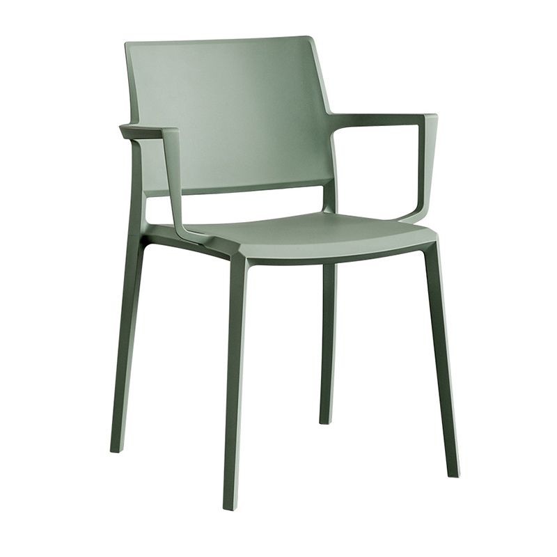 Contemporary Kitchen Dining Chair Home Plastic Dining Arm Chair