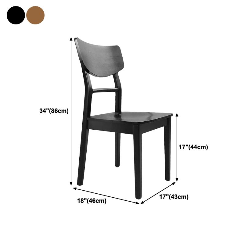 Contemporary Style Chair Armless Chairs for Kitchen with Wood Legs