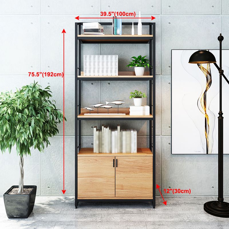 11.81"W Bookcase Industrial Style Open Back Bookshelf for Study Room Home Office