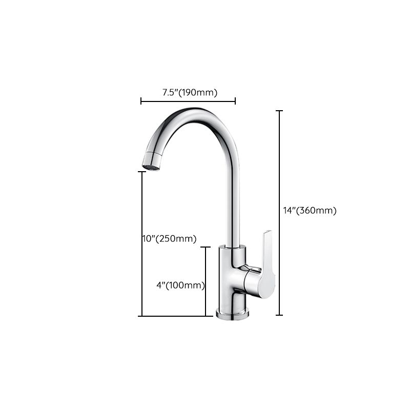 Stainless Steel Kitchen Faucet High Arch Standard Kitchen Faucet with No Sensor