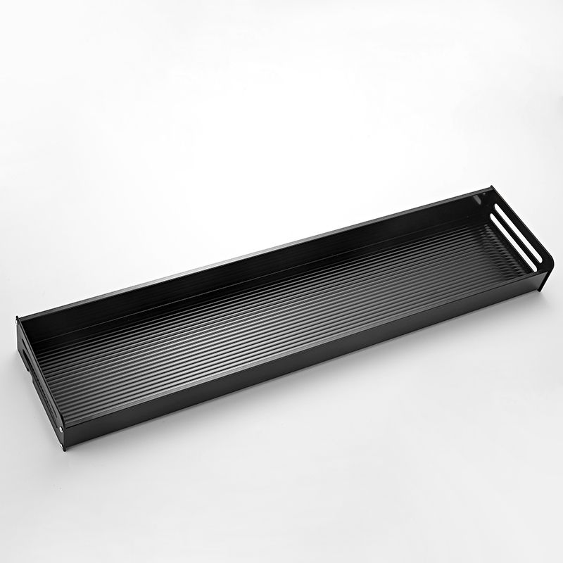 Matte Black Modern Bathroom Accessory Set, Set of 2, Bath Shelf