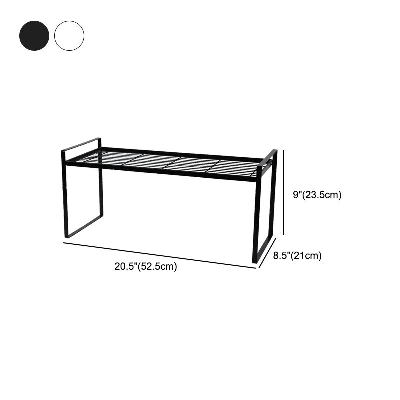 Contemporary Style Metal Bookshelf Open Back Bookcase for Home Office