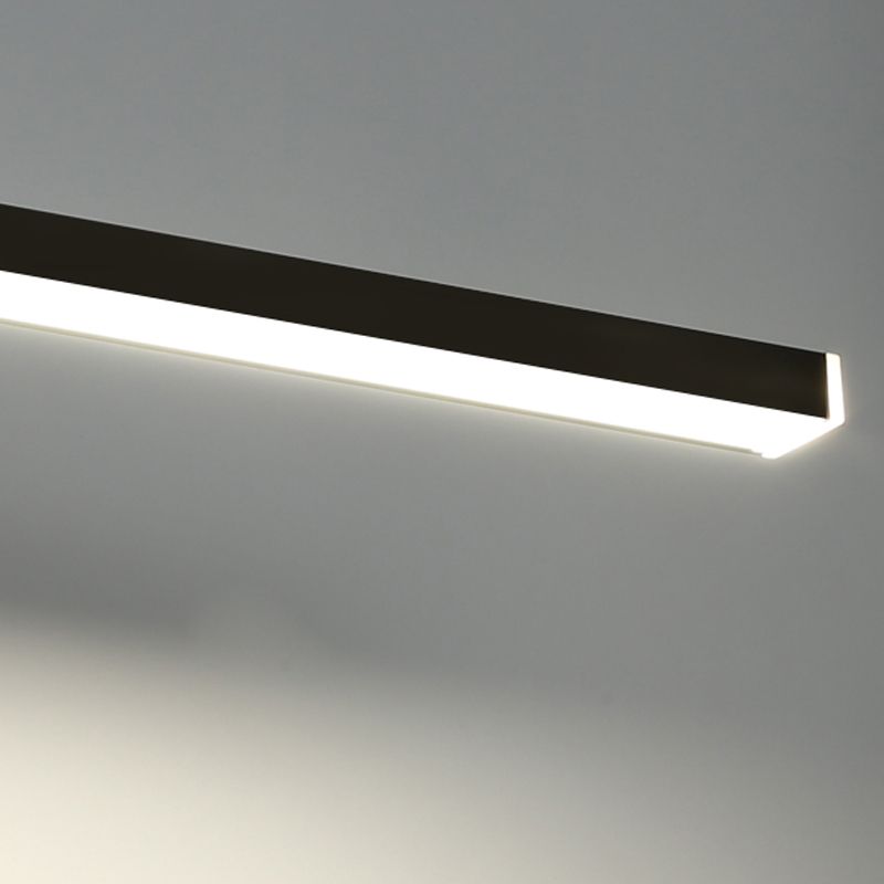 Lámpara de espejo de baño lineal lámpara de metal led de metal lámpara de pared simple en negro