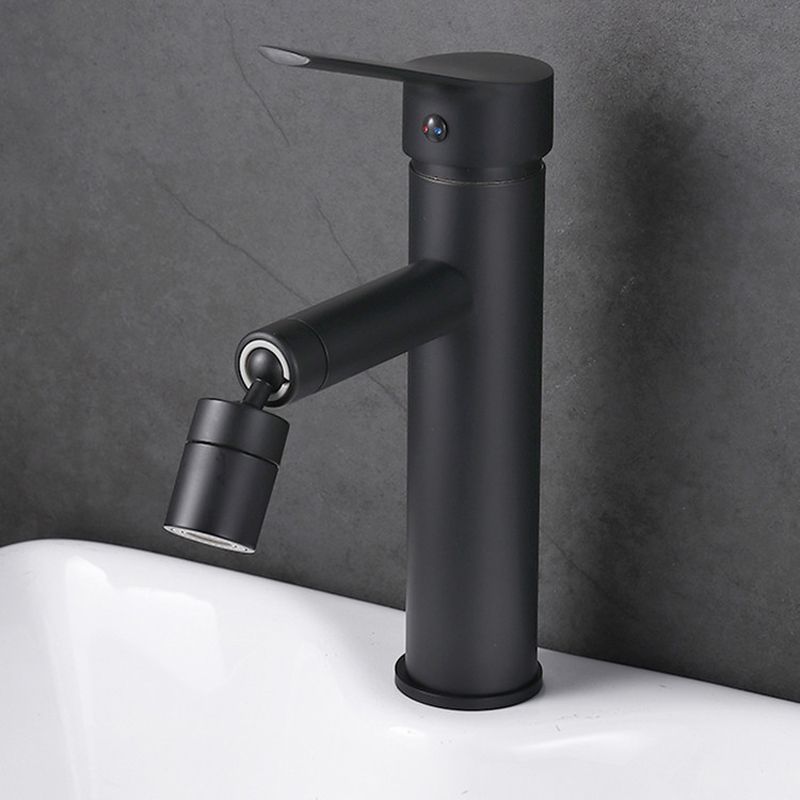 Modern Vessel Sink Faucet Copper Lever Handle Low Arc Retractable Vessel Faucet