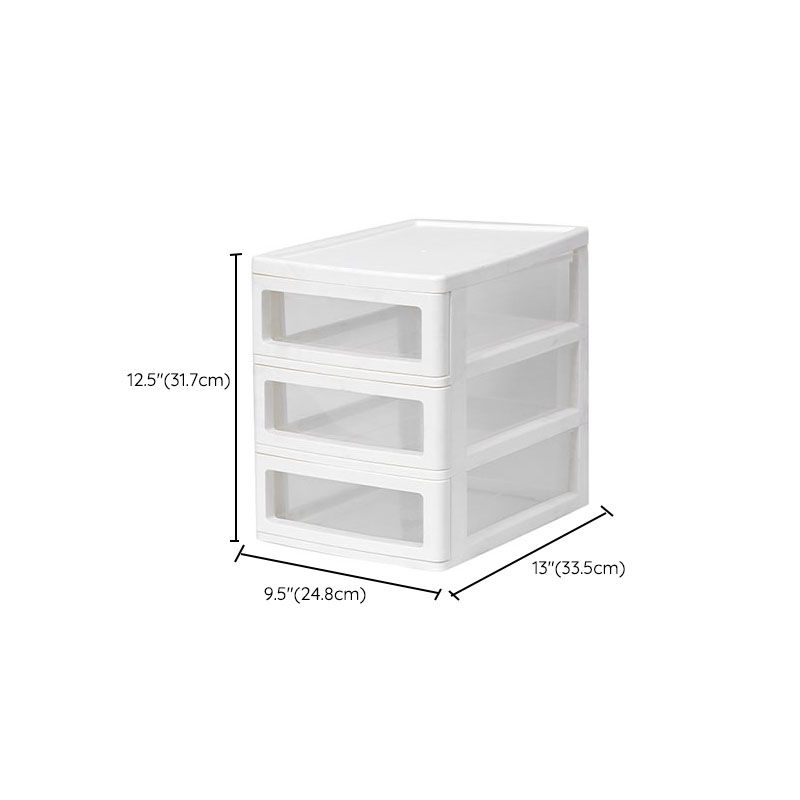 Modern Vertical File Cabinet Solid Color Plastic File Cabinet with Drawers