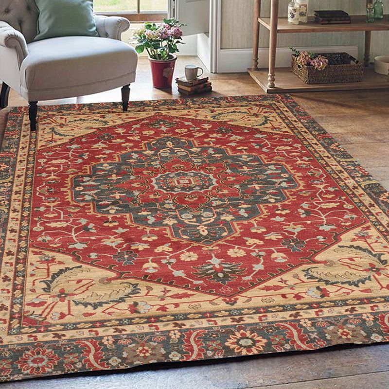 Olden Parlor Rug Multicolored Geometric Printed Area Carpet Polypropylene Easy Care Pet Friendly Indoor Rug