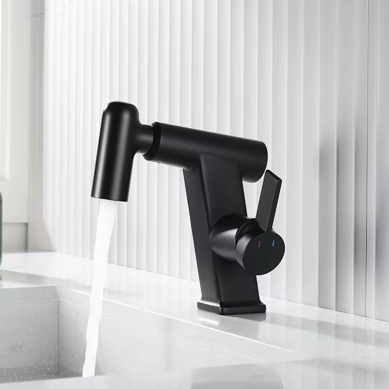 Contemporary Vessel Faucet Swivel Spout Faucet with One Lever Handle