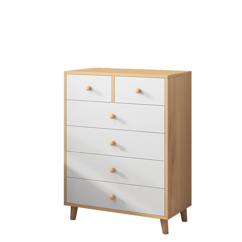 Scandinavian Nursery Dresser Solid Wood Kids Nightstand , 12.48 Inch Width