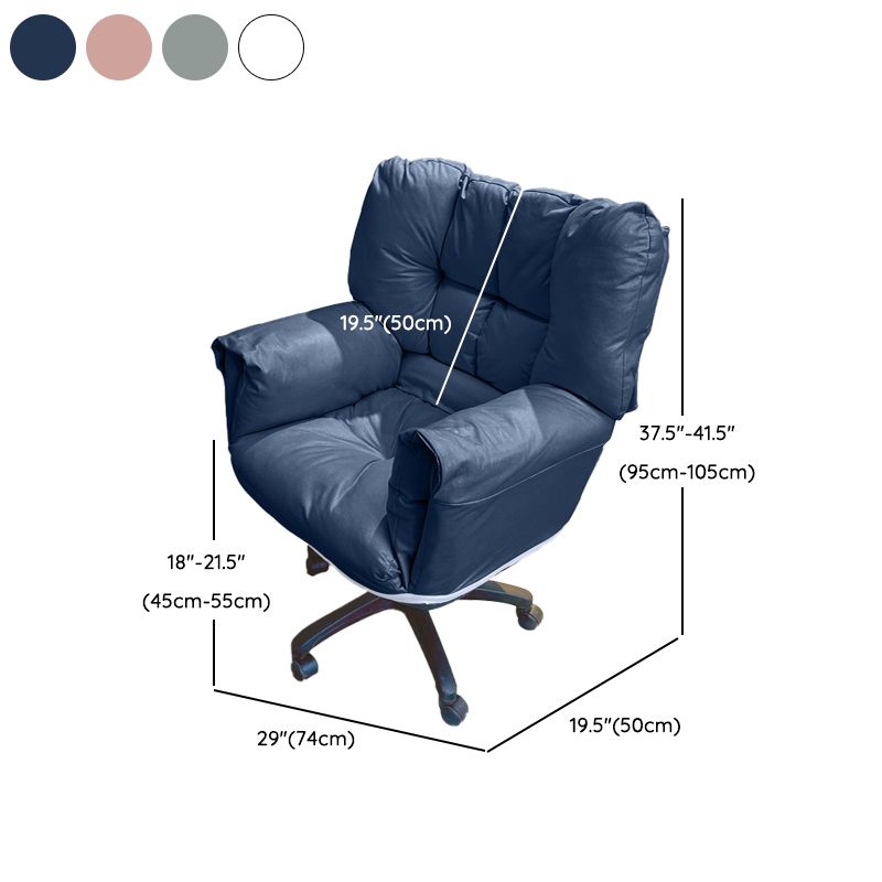 Padded Arms Desk Chair Modern Ergonomic Office Chair with Wheels