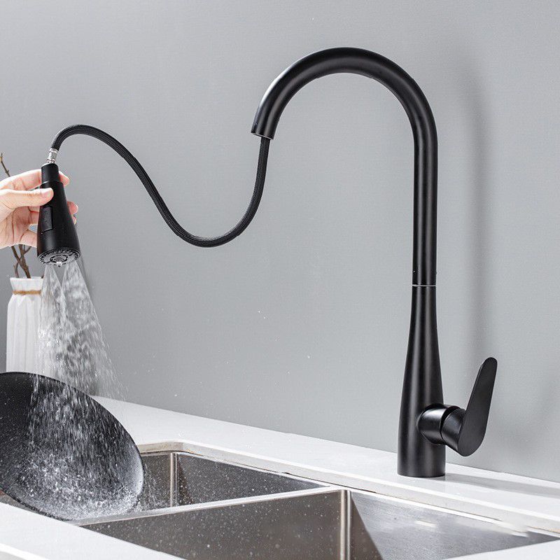 Touch Sensor Spray Kitchen Faucet Stainless Steel Swivel Spout with Pull Down Sprayer