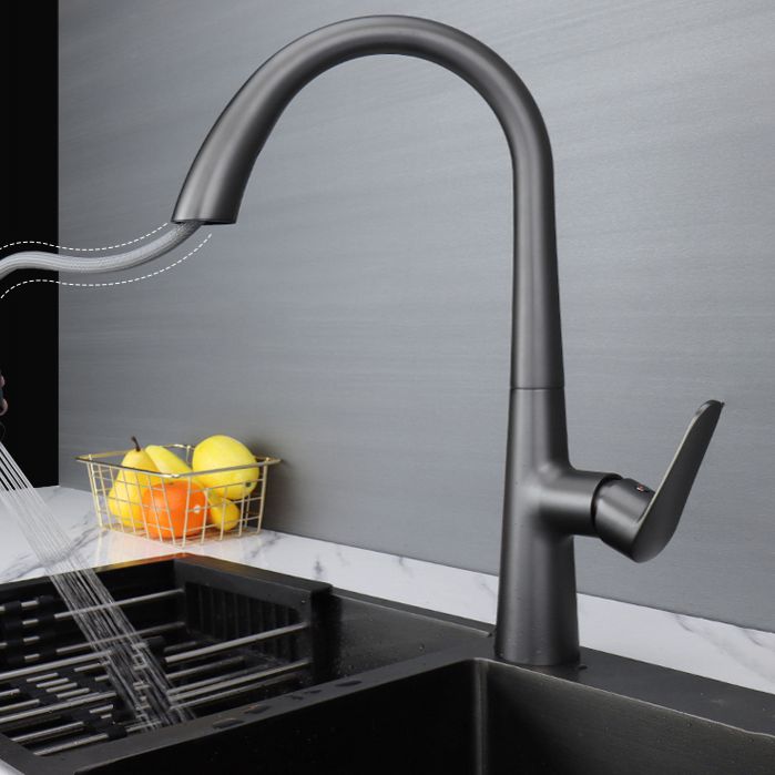 Modern Pot Filler Kitchen Faucet Brass Lever Handles Pull out Faucet Kitchen Faucet