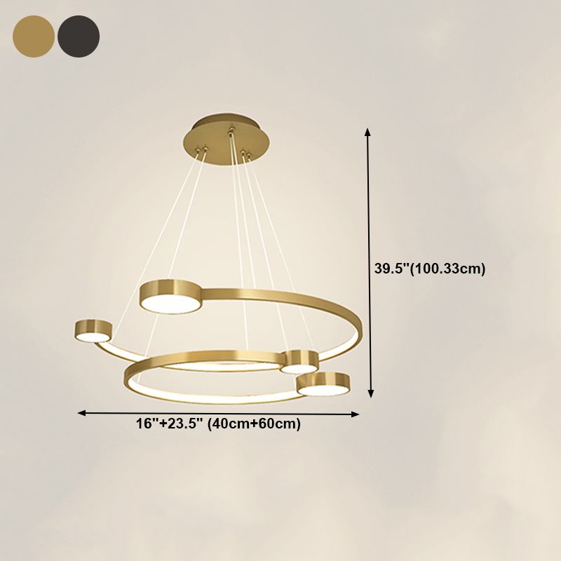 Lustres de lustre à plusieurs niveaux contemporains