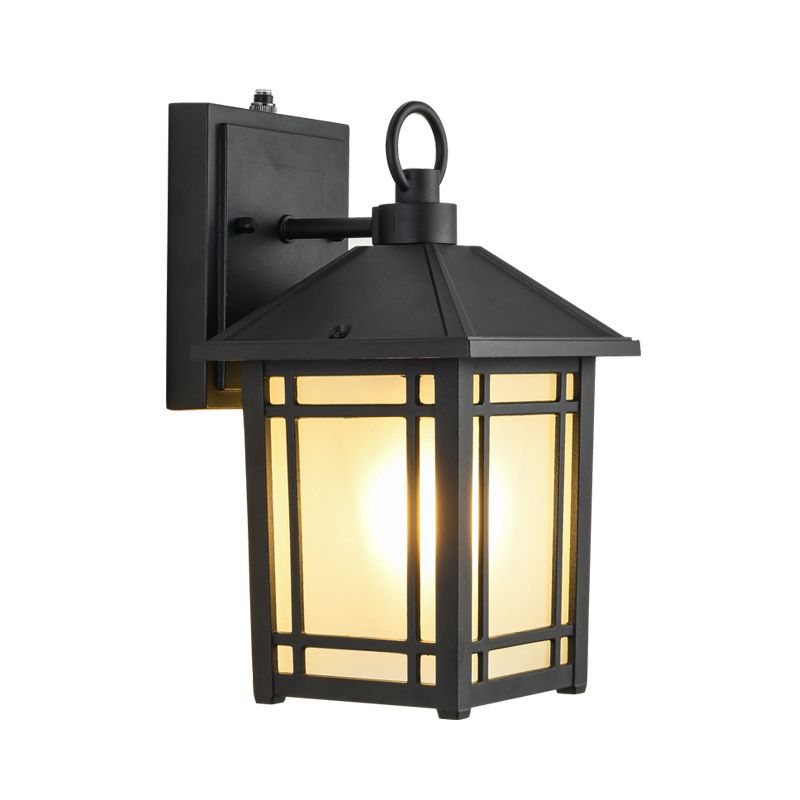 Black Industrial Sconce Light Fixtures Wrought Iron Wall Lamp Sconce for Hallway