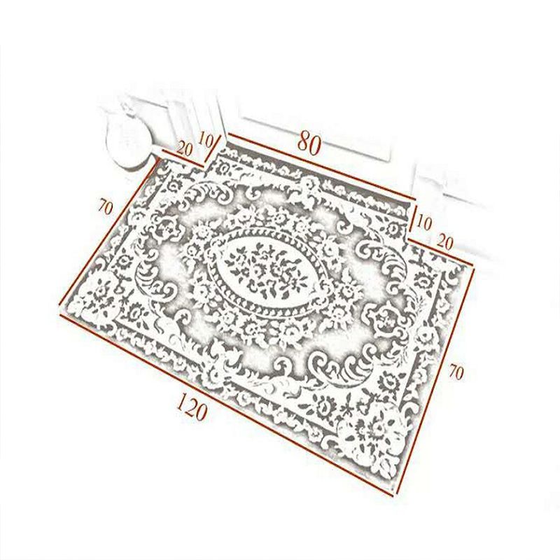 Multi-gekleurde slaapkamer Tapijt Shabby Chic Flower Print Area Rug Acryl Non-Slip Backing Stain-Resistant tapijt