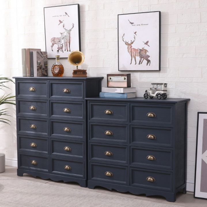 11.8" D Traditional Solid Wood Storage Chest Vertical Storage Chest Dresser with Drawers