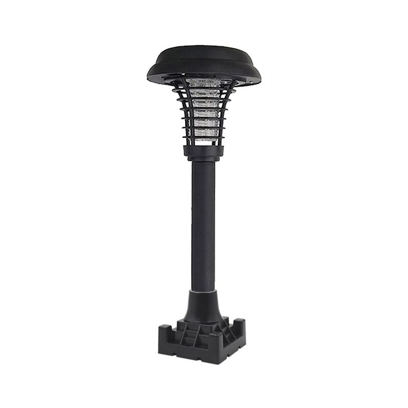 Pin Shaped Mosquito Repellent Lamp Decorative Plastic Backyard Solar LED Ground Lighting in Black