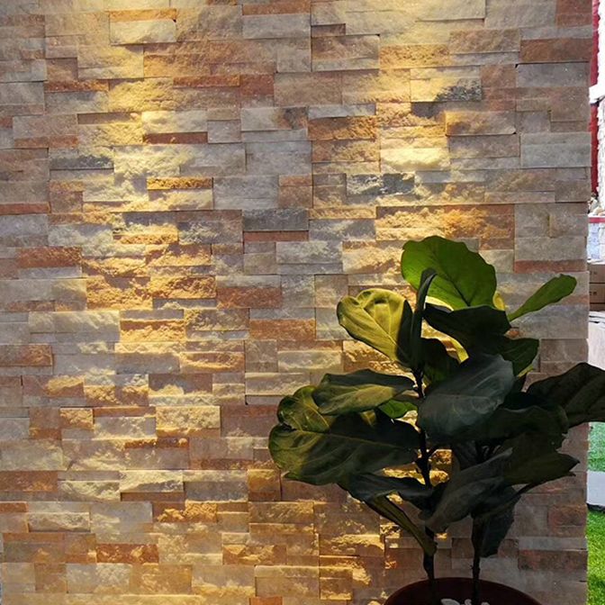 Fire Resistant Engineered Stone Tile Rectangle Stacked Stone Wall Tile