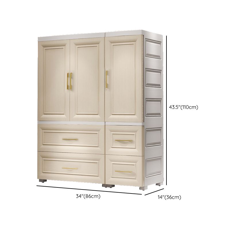 Plastic Youth Armoire with Drawer Contemporary Bedroom Armoire