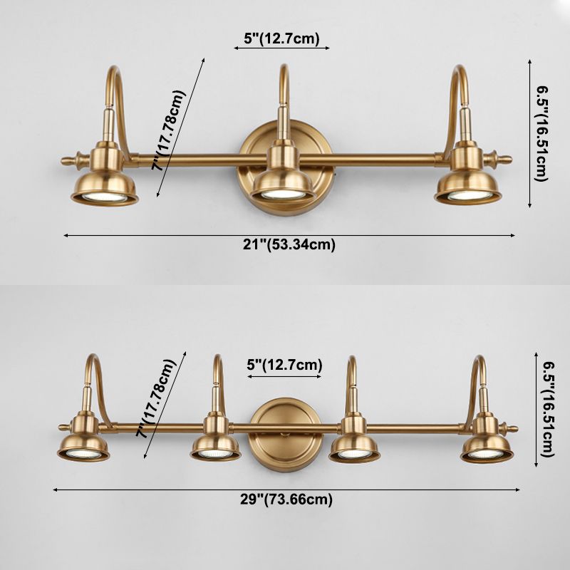 Moderne Glockenwandleuchte Metallleuchtenbeleuchtung in Gold