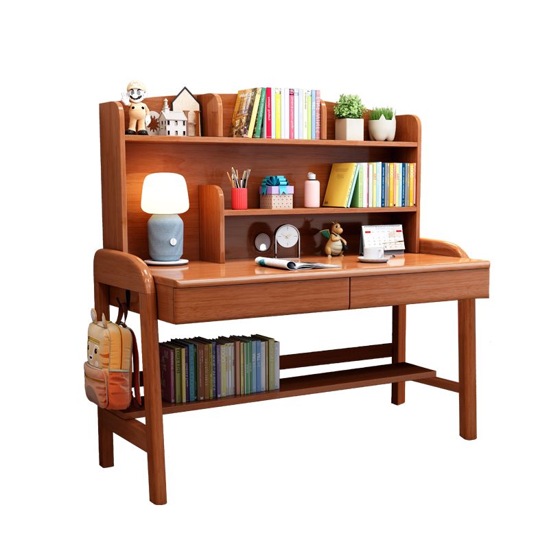 Light Children's Desk Adjustable Study Desk with Storage Shelves