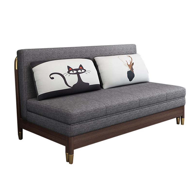 Cotton Blend Convertible Sofas Glam Sleeper Sofa with Storage