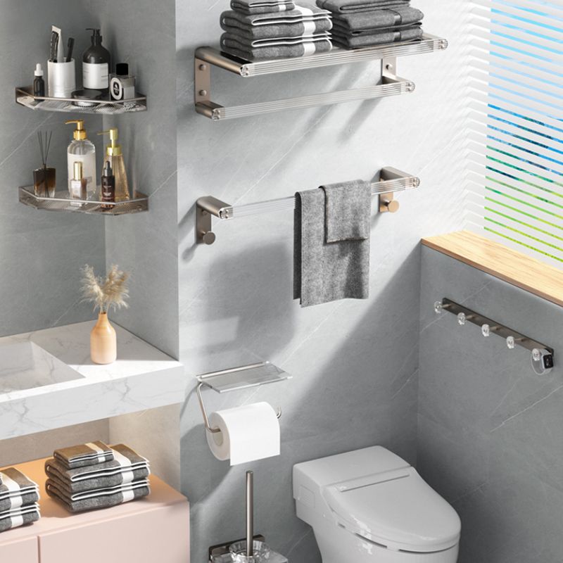 Modern Bathroom Set Grey Towel Bar Bath Shelf Bathroom Accessory Kit