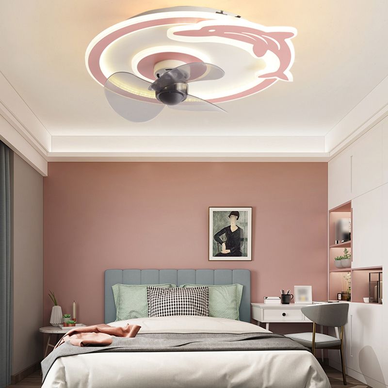 Modern Style Ceiling Fan Lighting Metal 3 Light Ceiling Fan Lamp for Bedroom