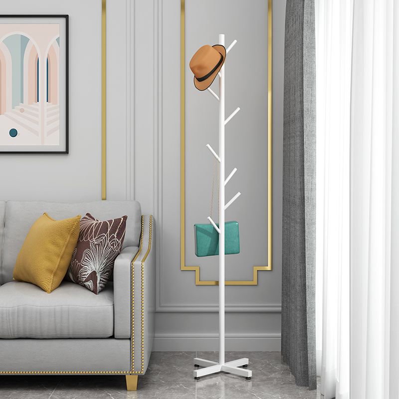 Gorgeous Coat Hanger Hooks Free Standing Metal Coat Rack with Marble Bottom