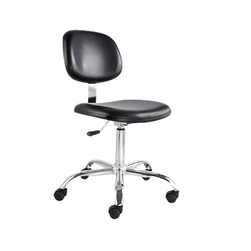 Modern Desk Chair Leather Office Chair Low-Back Chair with Wheels