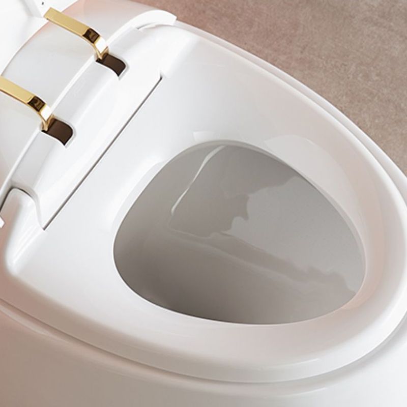 Round Deodorizing Toilet Seat Bidet 21.65" H Cotton White Vitreous China Bidet